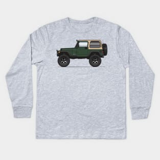 Green TJ Kids Long Sleeve T-Shirt